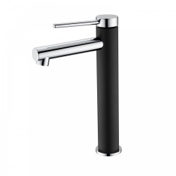 Black&Chrome Pin Lever Tall Basin Mixer Tap Black&Chrome Pin Lever Tall Basin Mixer Tap